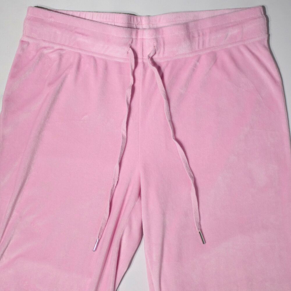Juicy Couture Sleepwear Classic Velour Bling 2-Piece Pajama Set Pink Women Sz. M - Picture 8 of 15